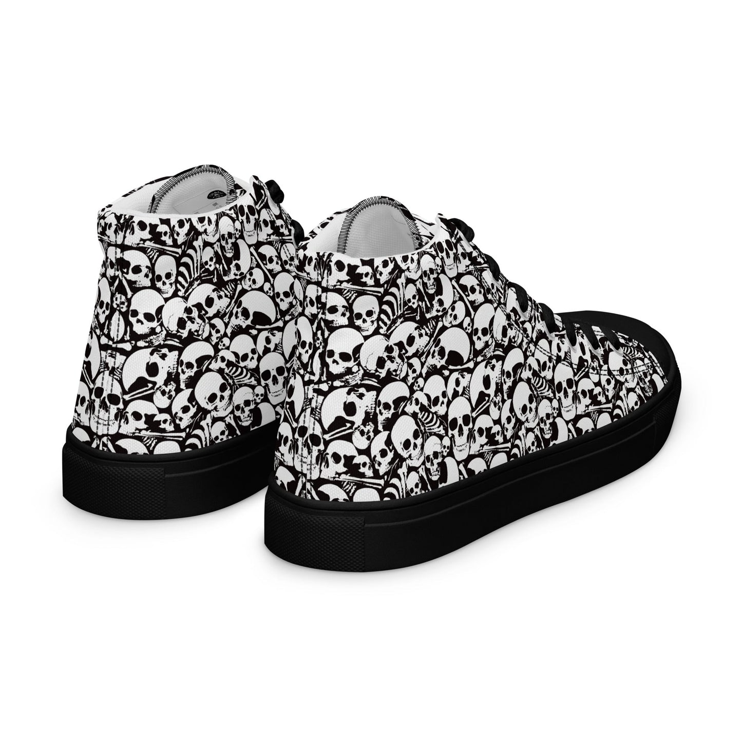 Skull and Bones Ossuary Women’s High Top Canvas Shoes