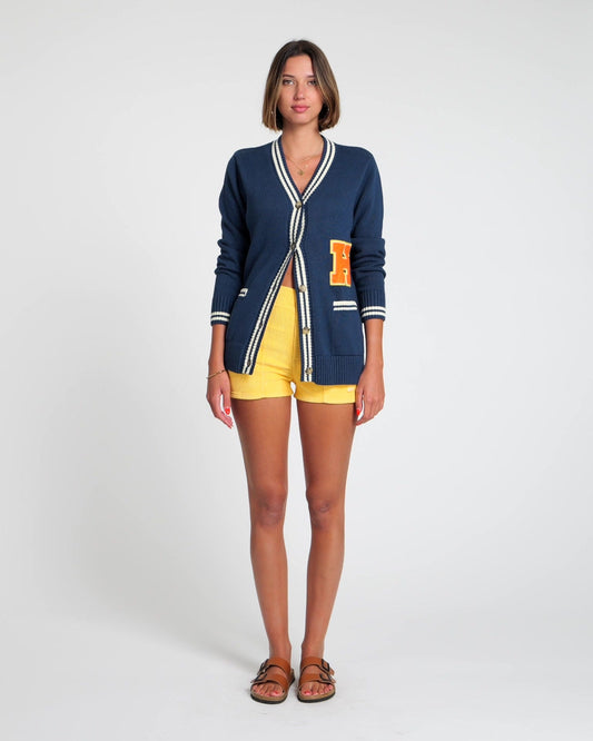 Varsity Cardigan (Navy)