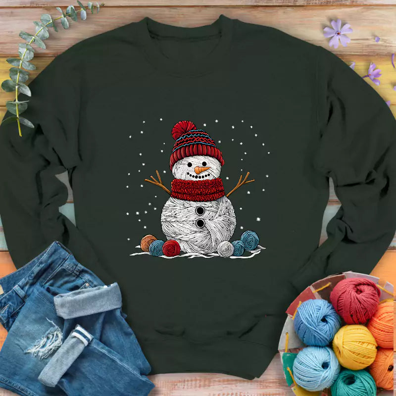 Yarn Snowman Sweatshirt