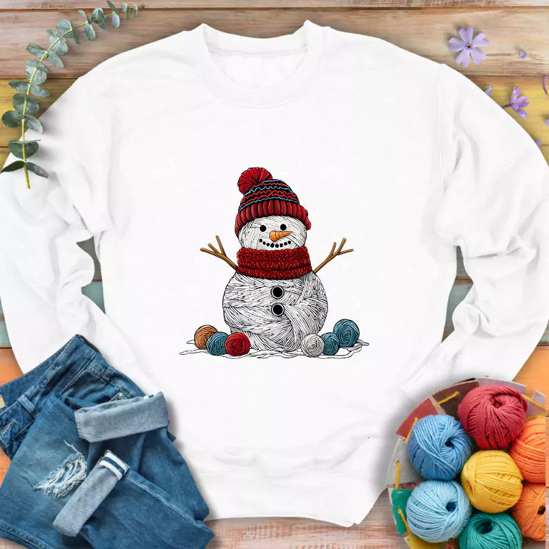 Yarn Snowman Sweatshirt