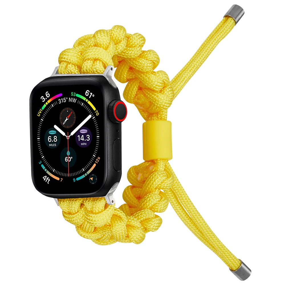 Outdoors Survival Rope Apple Watch Armband Series 11/10/9/8/7/6/5/4/ SE / Ultra 1/2/3