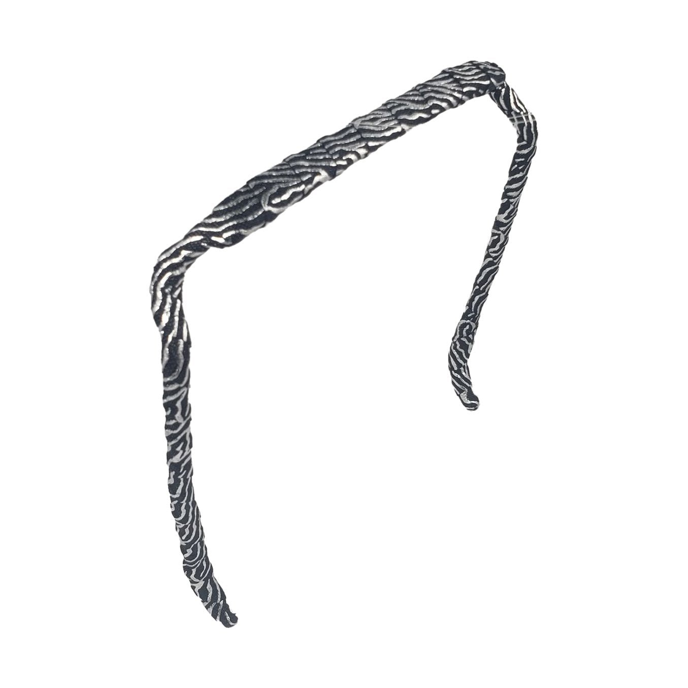 Zebra Silver and Black Headband