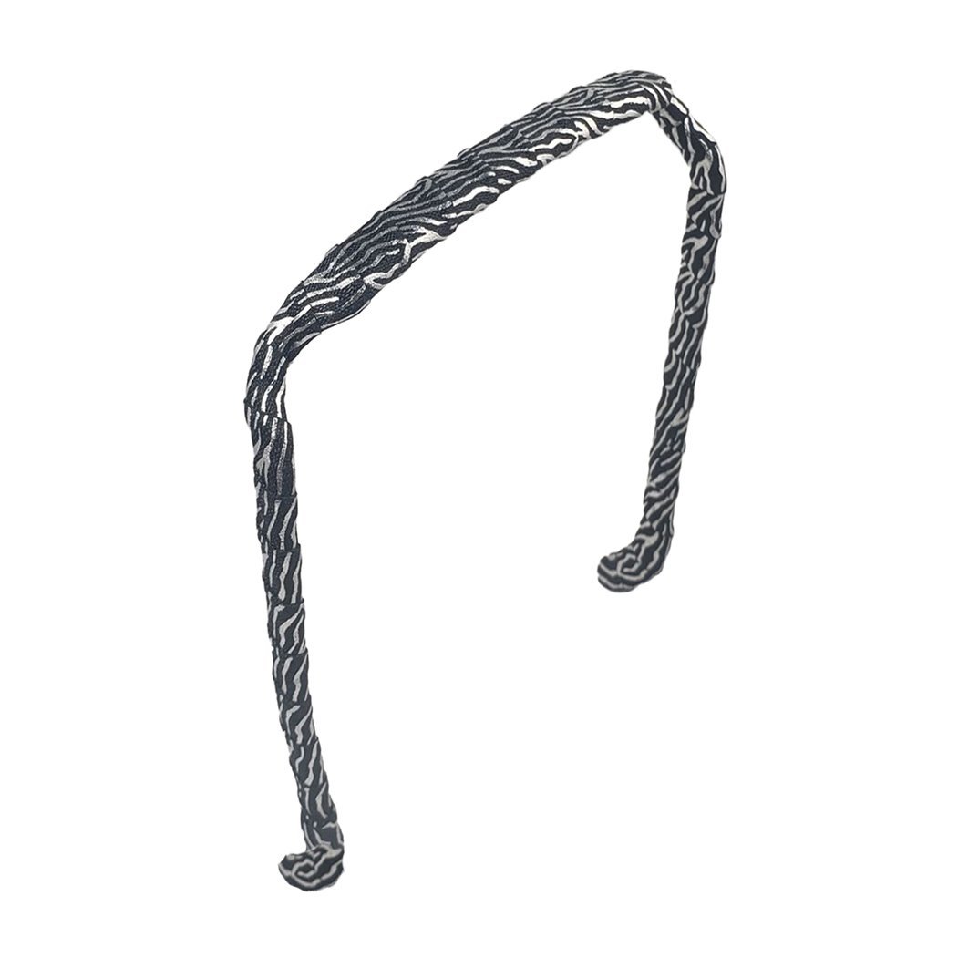 Zebra Silver and Black Headband
