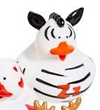 Zebra duck keychain