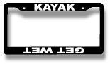 KAYAK . . GET WET License Plate Frame (Set of 2)
