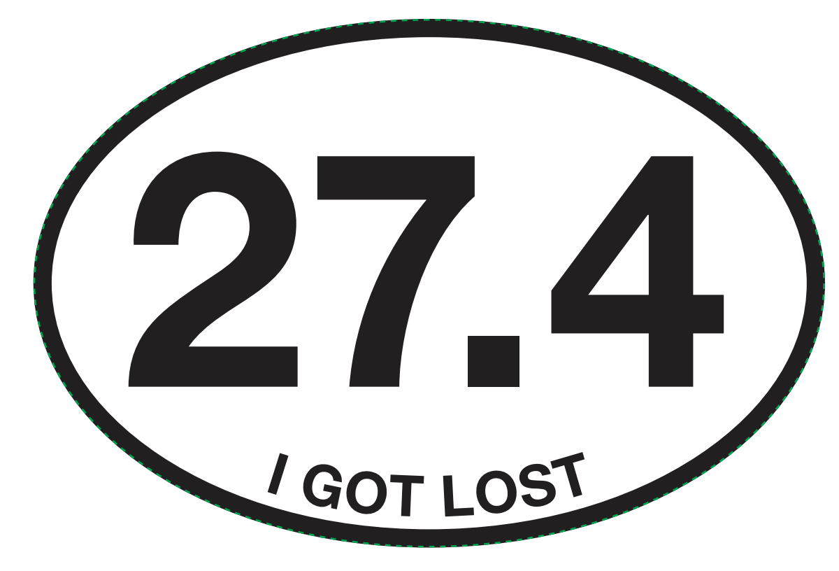 27.4 I GOT LOST Oval Sticker (Set of 2)