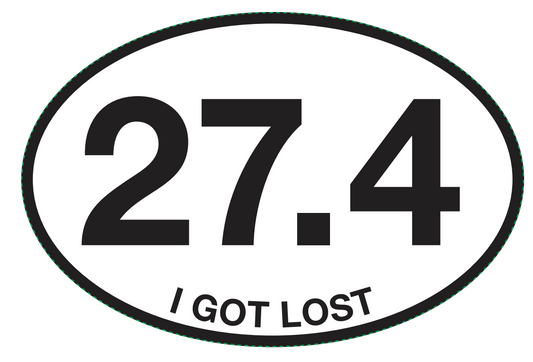 27.4 I GOT LOST Oval Sticker (Set of 2)