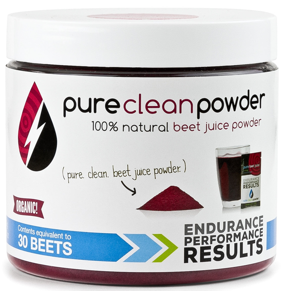 Pure Clean Powder - 100% Natural Beet Juice Powder - 30 Serving Canister