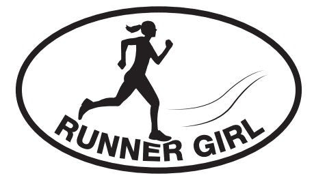 New RUNNER GIRL Sticker (Set of 4)