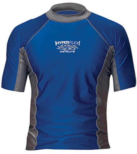 Hyperflex Adult Loose Fit Rash Guard - BLUE/SILVER (XS, S)