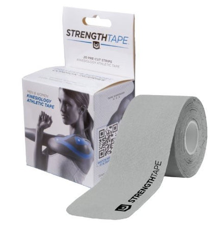 StrengthTape Kinesiology Tape - 16.4' (5m) Roll of 10" Precut Strips