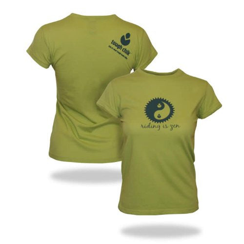 Tough Chik Riding is Zen - Cap Sleeve Tee Shirt, X-Large