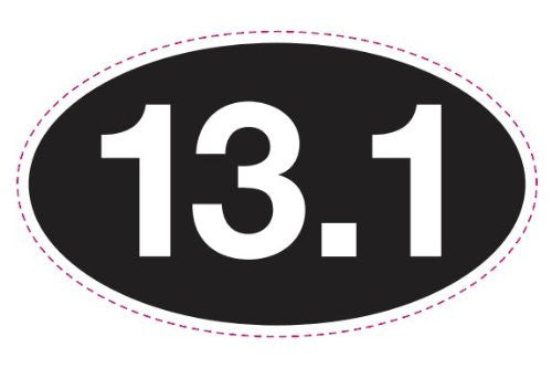 13.1 BLACK Oval Sticker (set of 4)