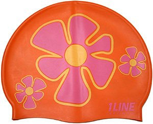 1Line Sports Flower Trio Silicone Swim Cap