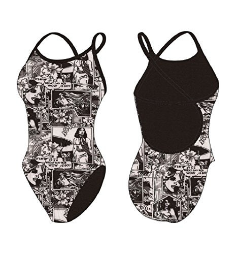 TS Swim Women's Crossback One Piece Swimsuit - Newsprint (24, 34)