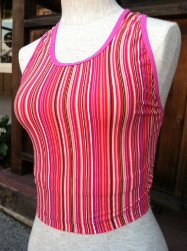 Oomph! Women's Power Top, Pink Stripes (S, M, L)