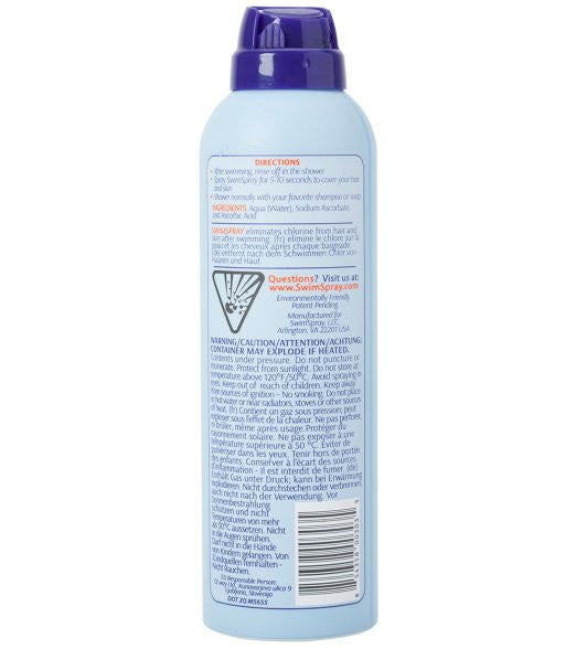 SwimSpray Natural Chlorine Removal Spray for Hair & Body - 6 oz. Bottles (Pack of 3)