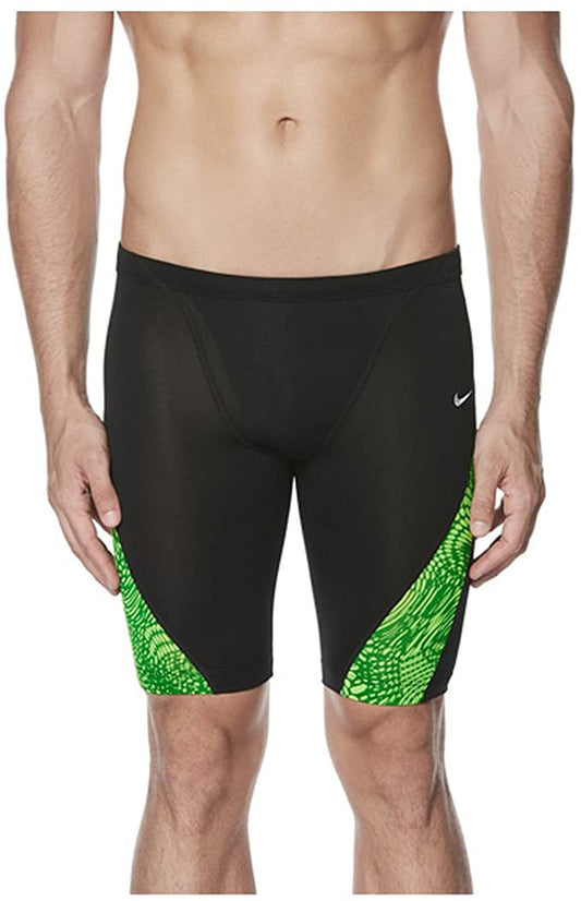 Nike Geo Alloy Poly Blend Performance Jammer - Court Green (Size 26, 34)