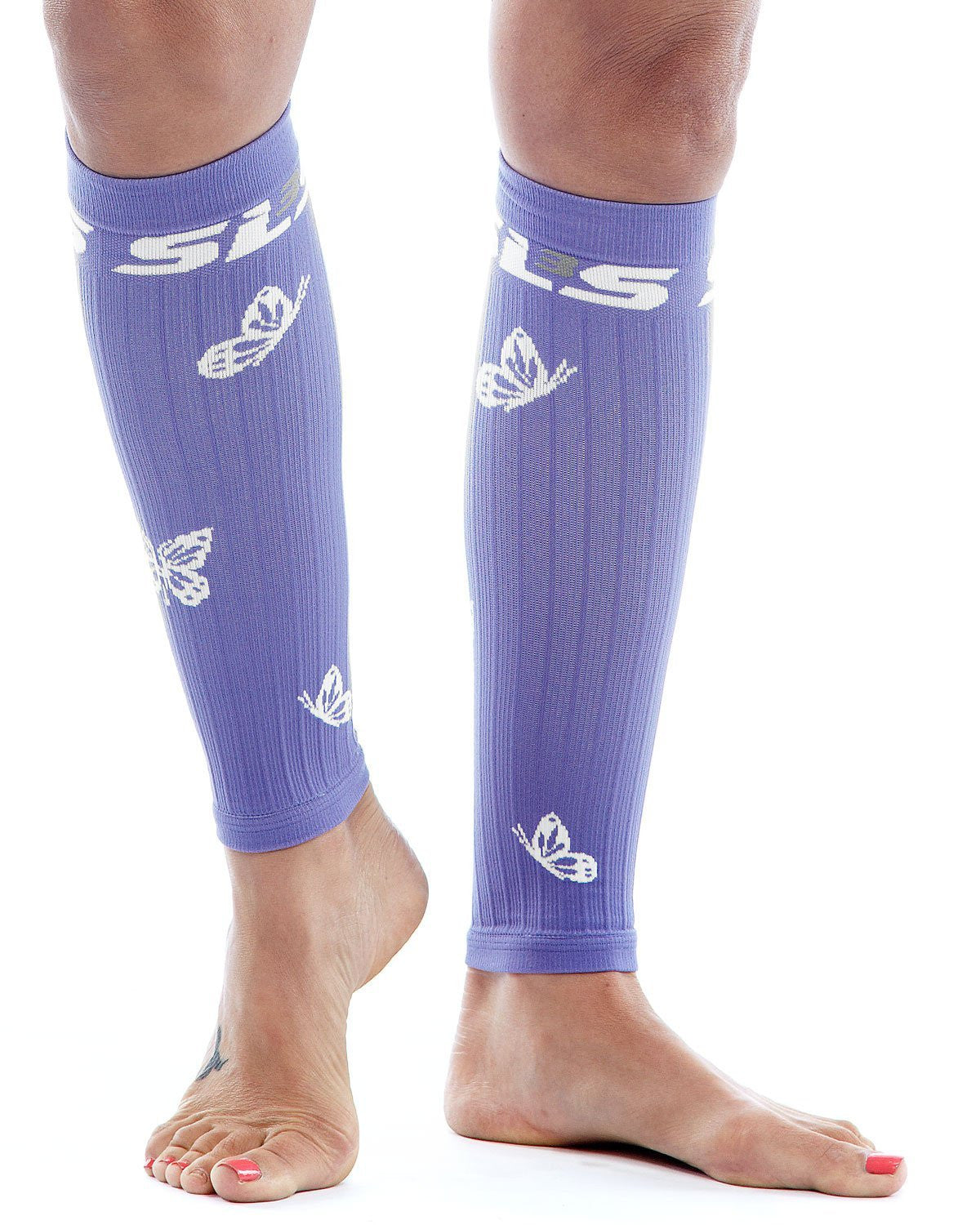 SLS3 Butterfly Compression Sleeves, Violet/White