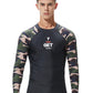SEOBEAN TAUWELL Men's Long Sleeve Rash Guard Swimwear Surfing Shirt (Camo)