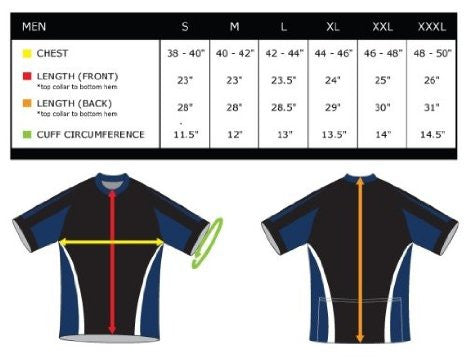 Citadel Bulldogs Men's Cycling Jersey (S, M, L, XL, 2XL, 3XL)