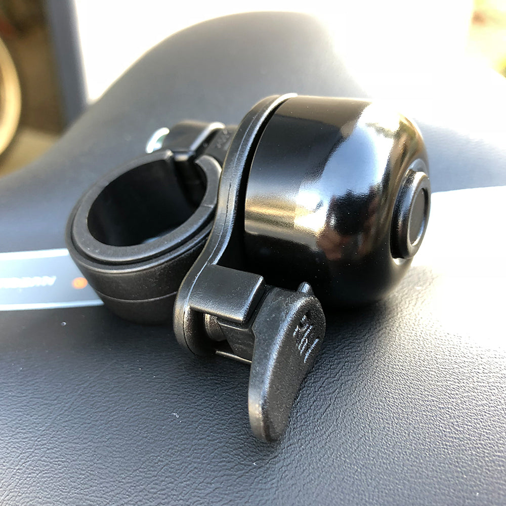 Aluminum-Single Strike Handlebar Bell (Black)