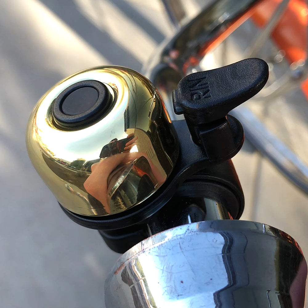 Brass-Single Strike Handlebar Bell (Gold)