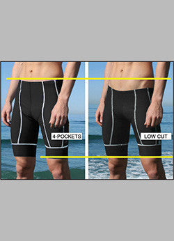 Mens De Soto Forza Tri Short 4-Pocket FTF2, Black (Small)