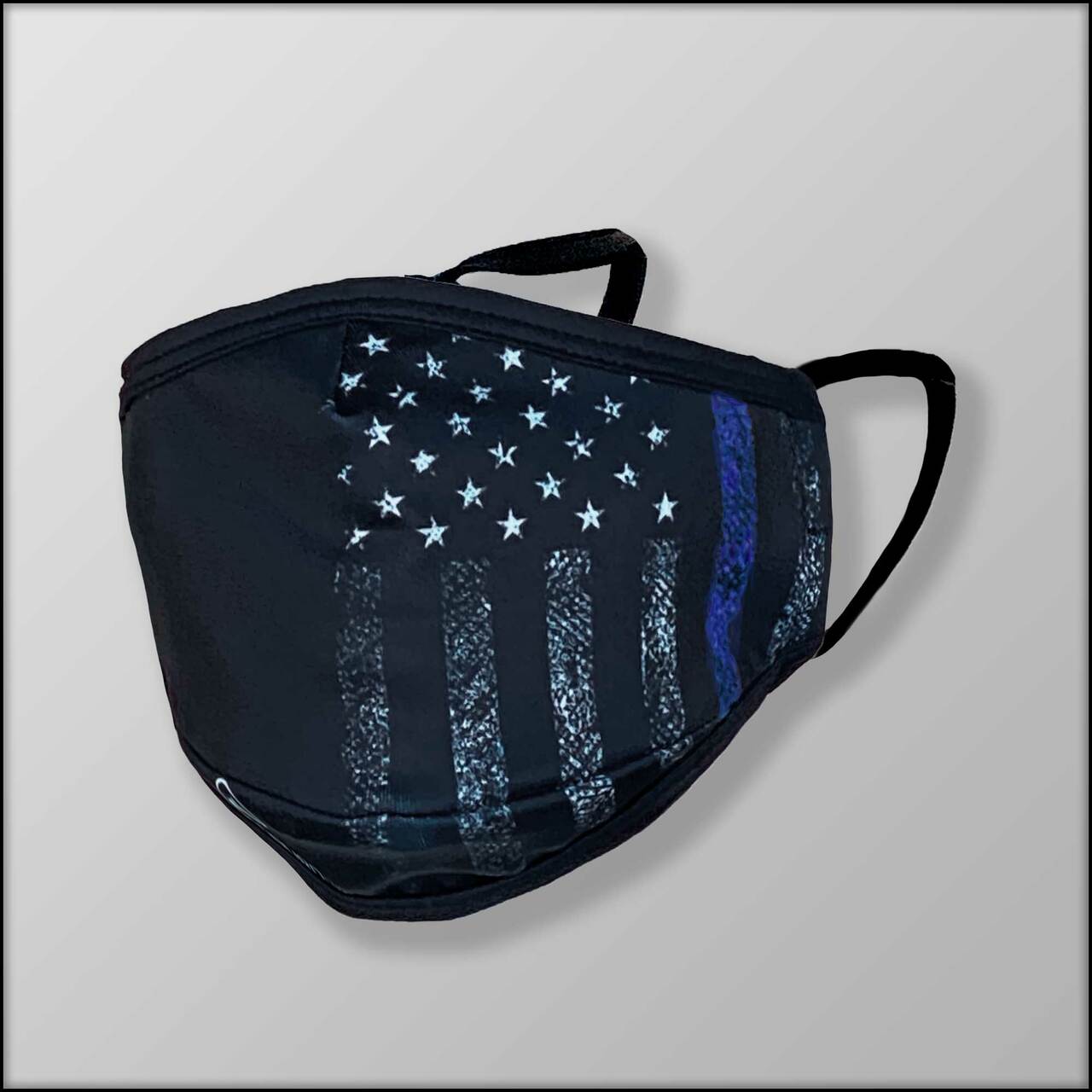 INKnBURN Thin Blue Line 3-Layer Face Mask