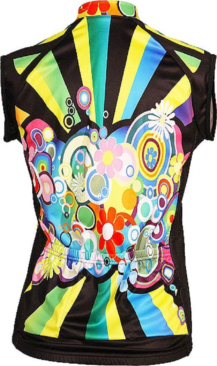 Flower Power Women's Sleeveless Cycling Jersey (S, M, L, XL, 2XL)