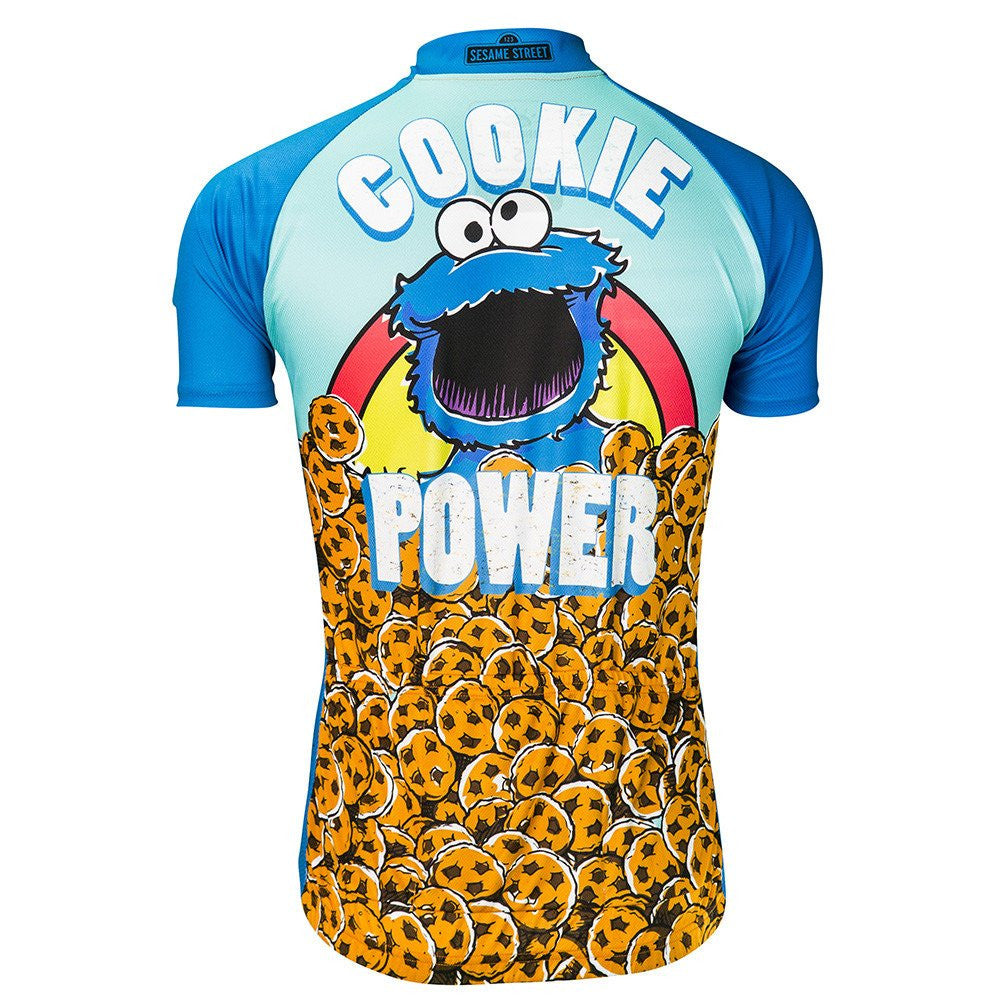 Sesame Street Cookie Monster Freshly Baked Men's Cycling Jersey (S, 3XL)