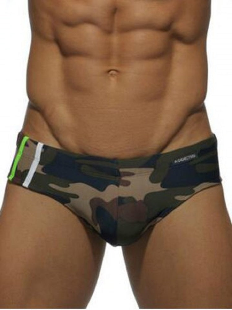 Drawstring Camo Bikini Swimwear