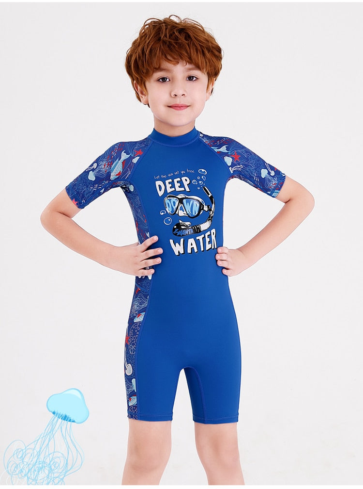 Kids Thermal Lycra Wetsuit / Swimsuit Shorty (with Back Zipper)