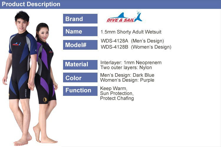 Men's and Women's 3 Reactor 1.5 mm Back Zip Neoprene Shorty Triathlon Wetsuit