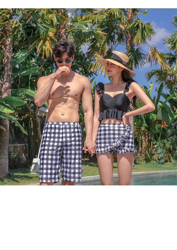 Male Female Matching Couple's Swimsuits