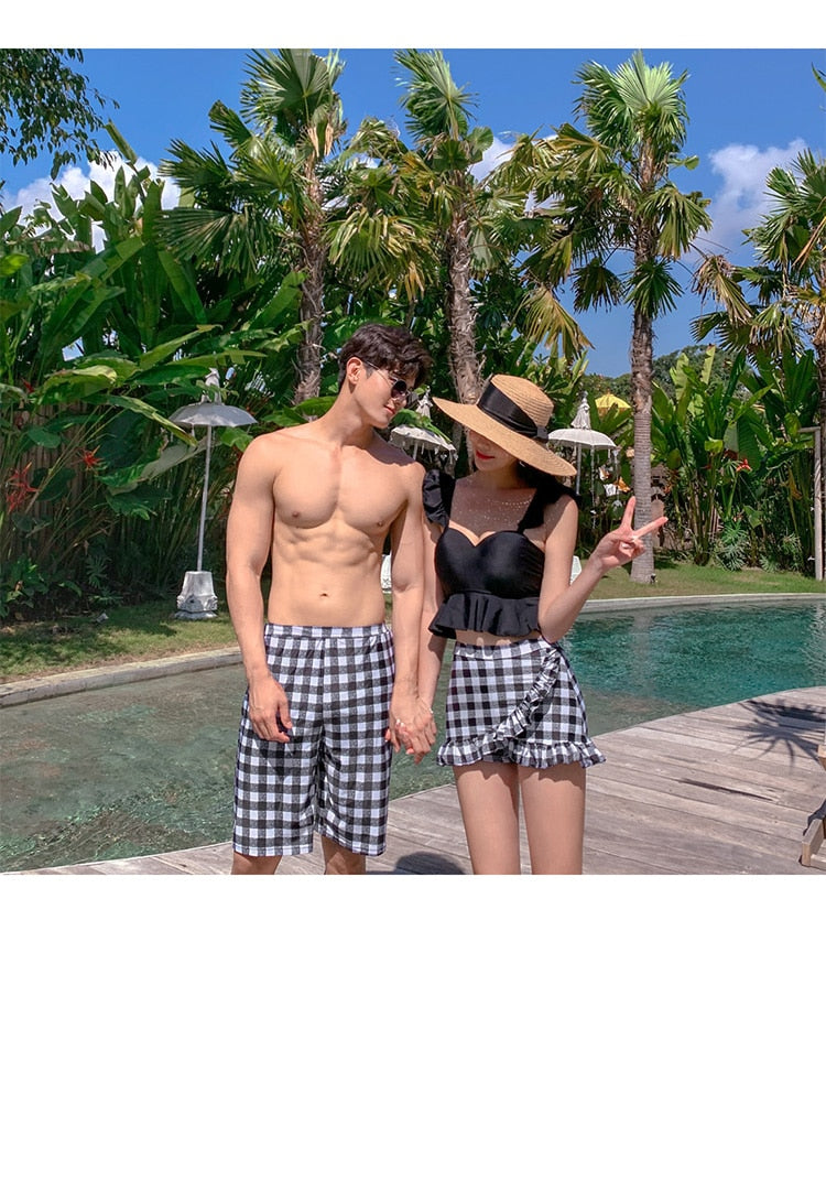 Male Female Matching Couple's Swimsuits