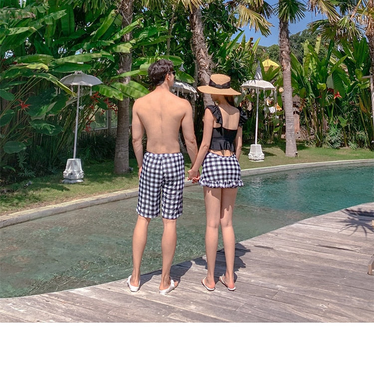 Male Female Matching Couple's Swimsuits