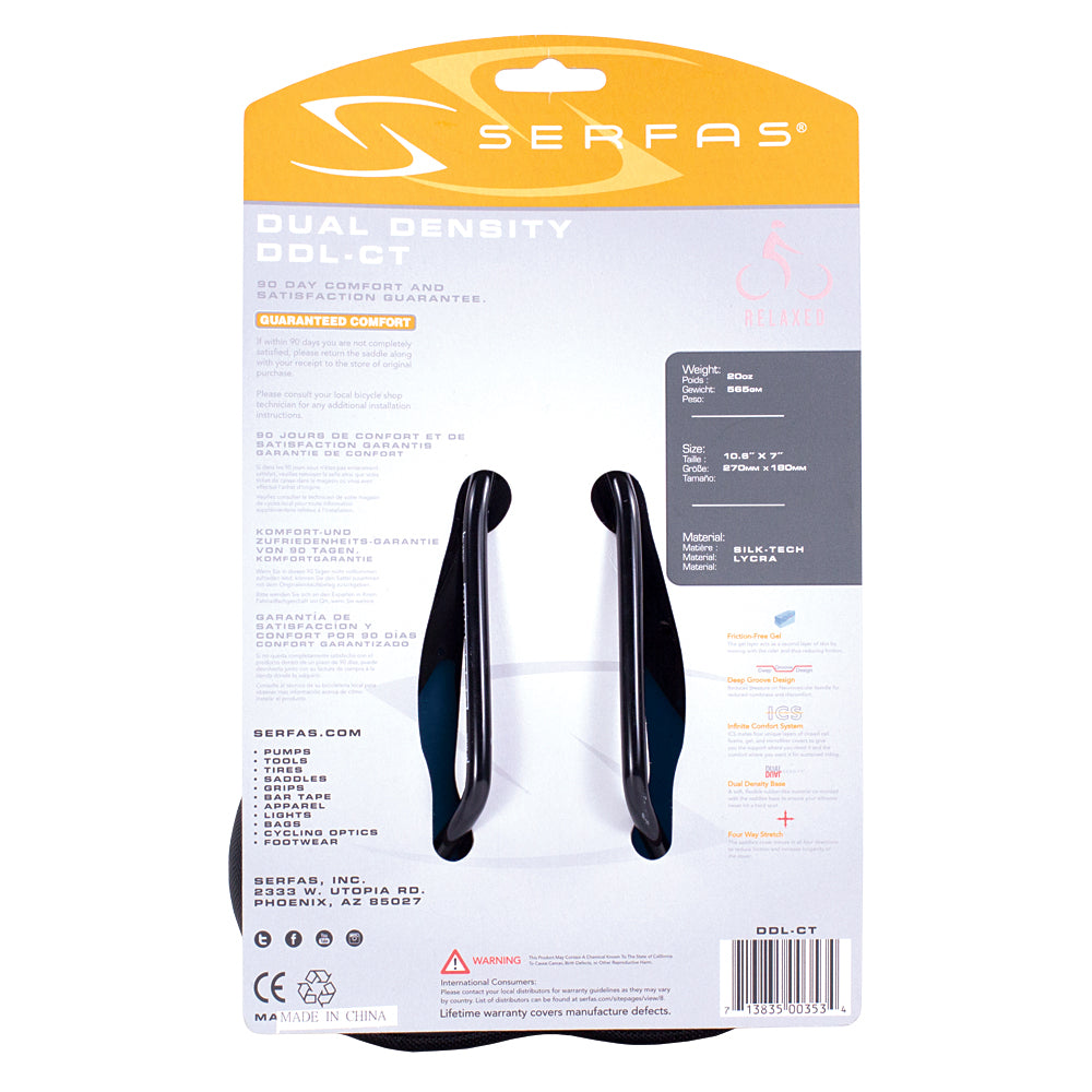 Serfas Dual Density® Women’s Comfort Saddle W/Cutout & Lycra Cover