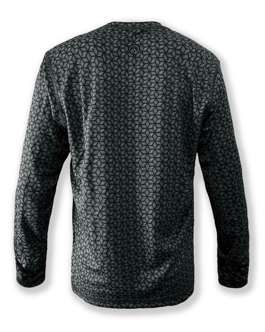 INKnBURN Men's Woven Carbon Fiber Long Sleeve Tech Shirt (Small)