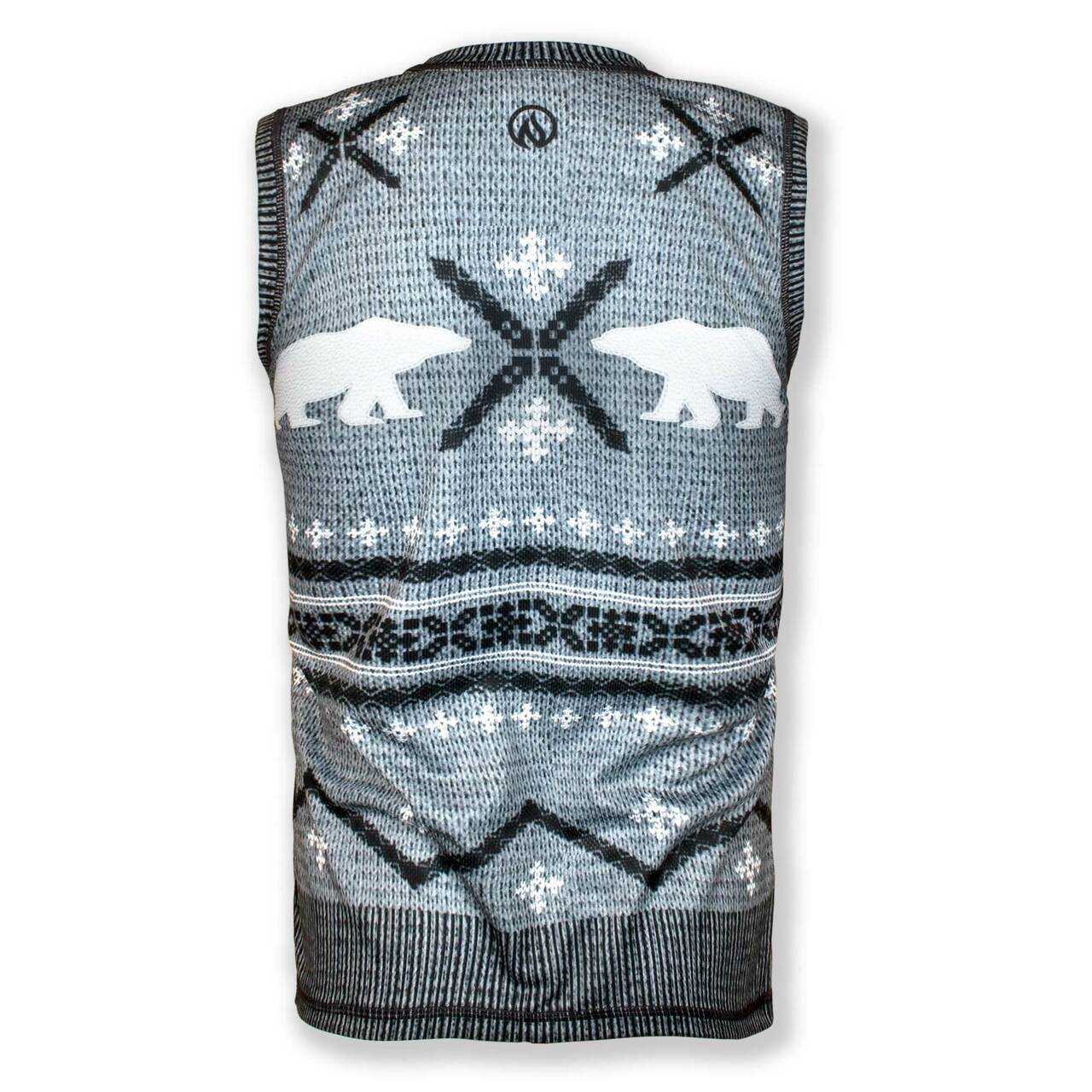 INKnBURN Men's Polar Bear Sleeveless Sweater Vest Tech Shirt (X-Large)