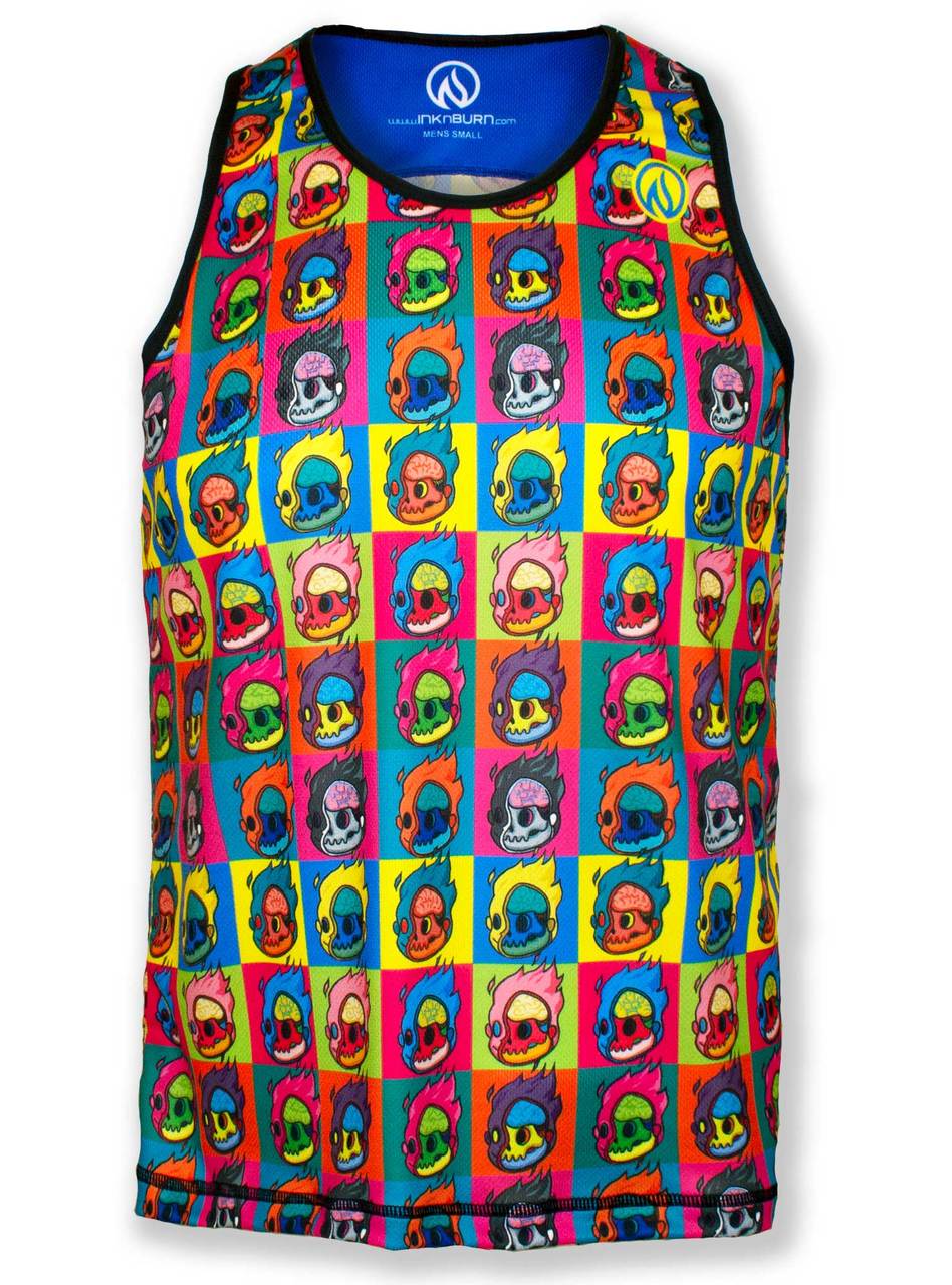 INKnBURN Men's Run or Die Toon Singlet (L, 2XL)