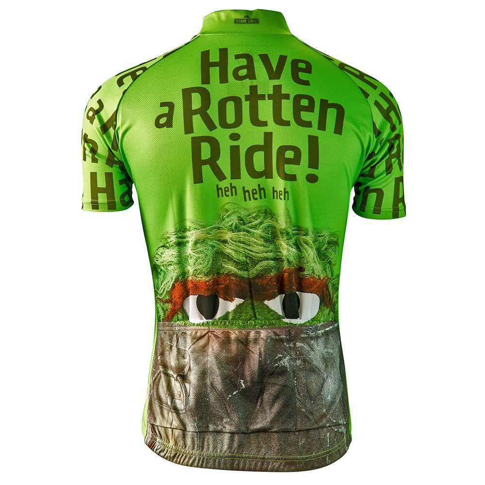 Sesame Street Oscar The Grouch Men's Cycling Jersey (S, 3XL)