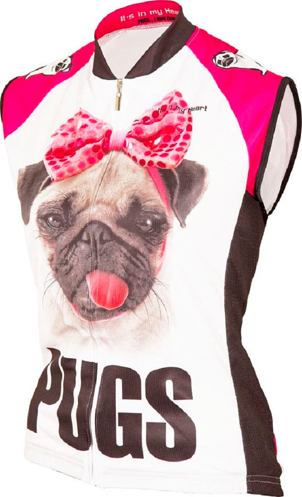 Pugs Women's Sleeveless Cycling Jersey (M, L, 2XL)