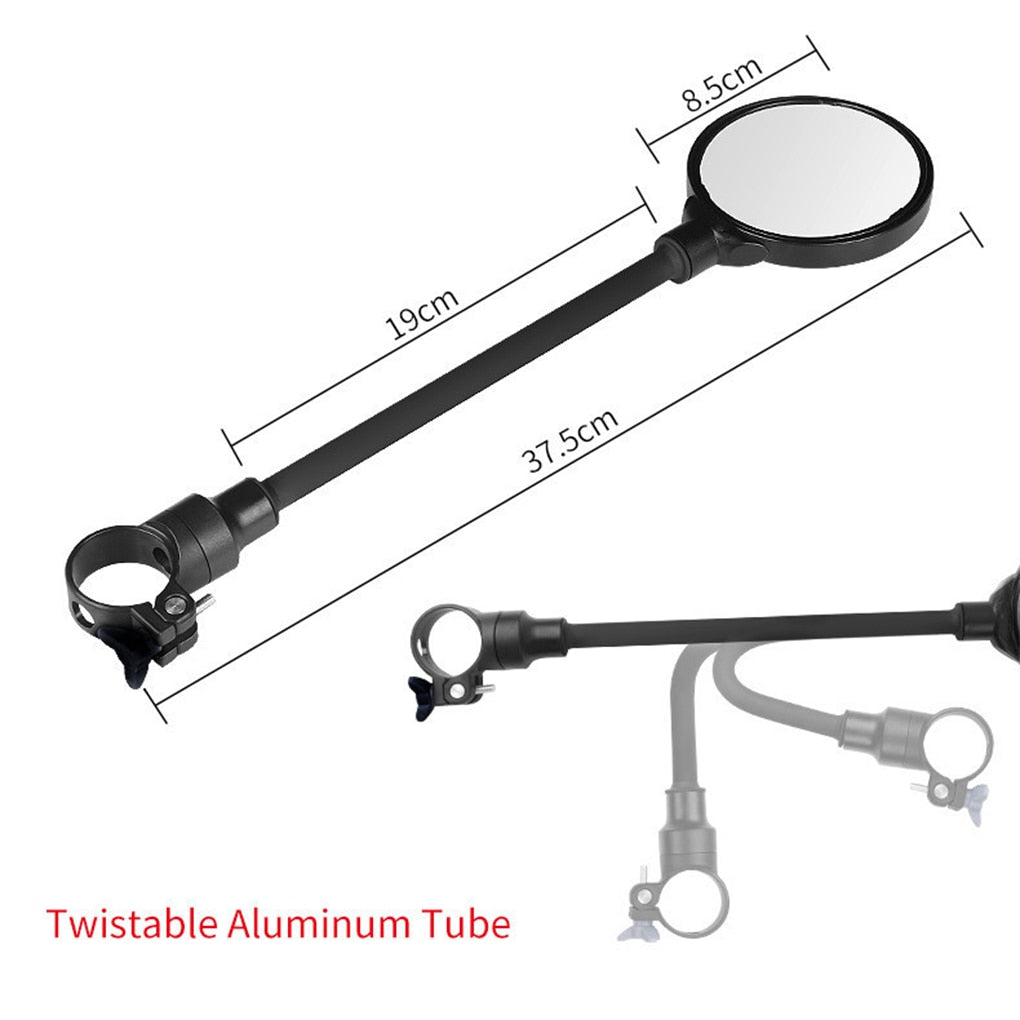 Bike Handlebar Rear View Mirror with Long Neck 360 Degree (1 Mirror)