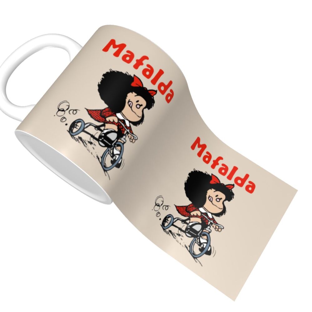 Mafalda Rides a Bike Coffee Mug