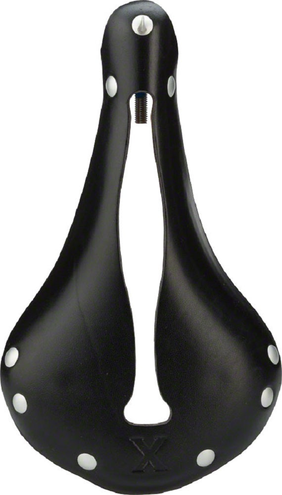 Selle Anatomica X2 Series Watershed Saddle: Black with Silver Chicago Screws