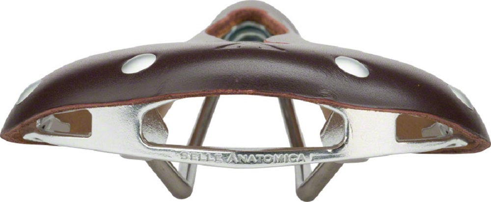 Selle Anatomica X2 Series Watershed Saddle: OxBlood with Silver Chicago Screws
