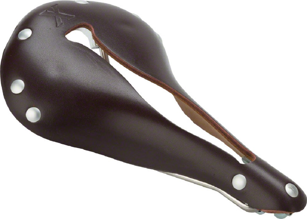 Selle Anatomica X2 Series Watershed Saddle: OxBlood with Silver Chicago Screws