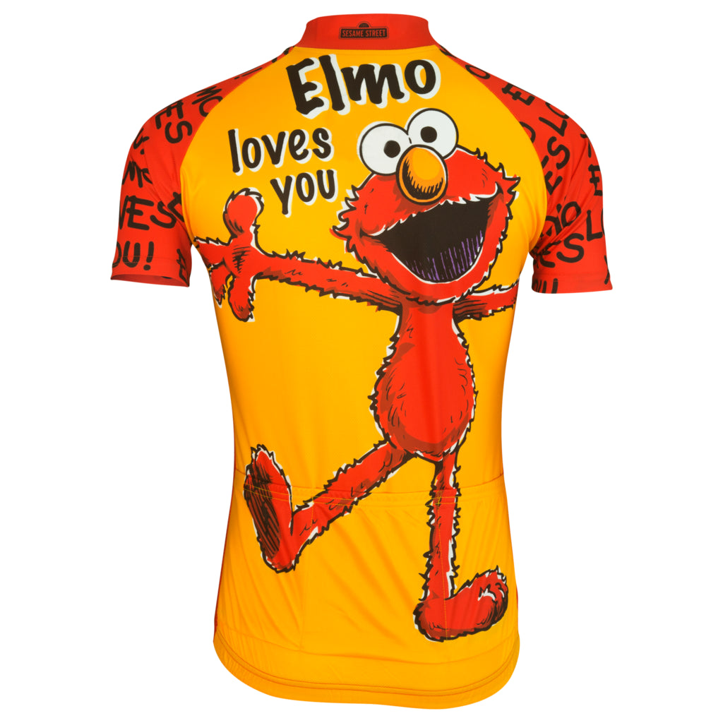 Sesame Street Elmo Men's Cycling Jersey (S, 3XL)
