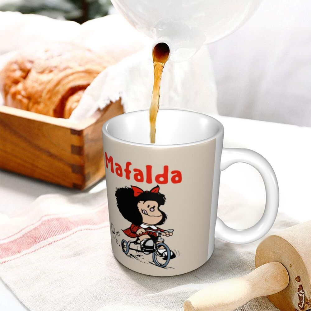 Mafalda Rides a Bike Coffee Mug